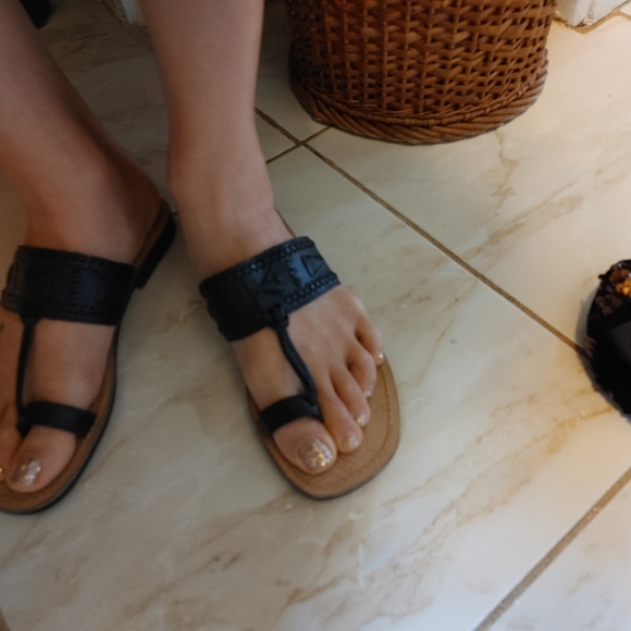 SOLD Real leather  exotic unique bohemian summer sandals - Picture 7 of 7
